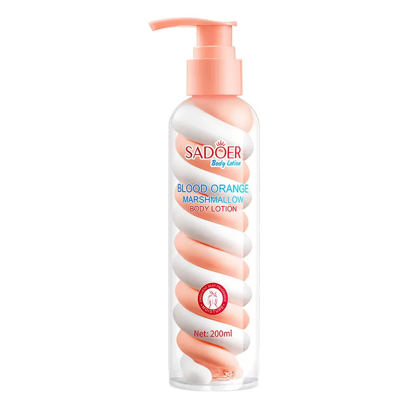 Sadoer Blood Orange Skin Moisturizing Tender Brighten Cream Marshmallow Body Lotion For Women 200ml