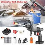 High Pressure Water CLEANING GUN, Portable Cordless Pressure Water Gun, Car Washer Cleaner with Adjustable 6 Modes Nozzle for Cleaning Garden...