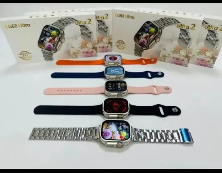 LG68 ULTRA 2 SMART WATCH WITH METAL AND TWONSILICON STRAP BIG 2.01 AMOLED DISPLAY 49 MM ULTRASERIES
