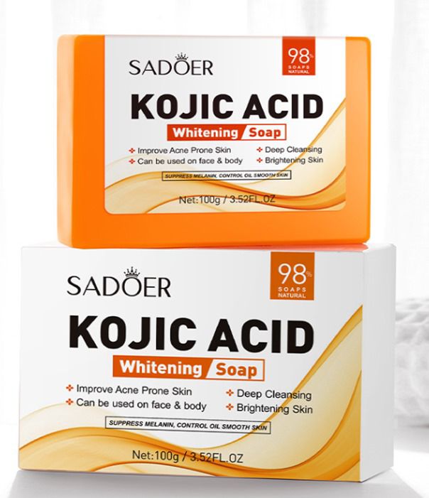 Kojic Acid Whitening Soap Oil Control Acne Brightening Bar Soap-100ml