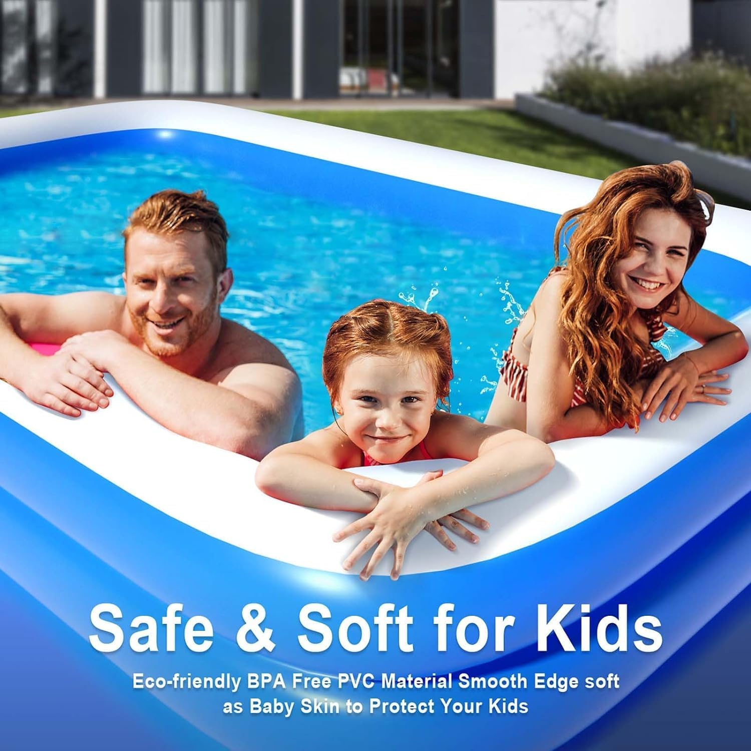 Inflatable Swimming Pool Indoor Outdoor PVC Swimming Pool Cartoon Thickening Swimming Pool for Toddler Kids Pool