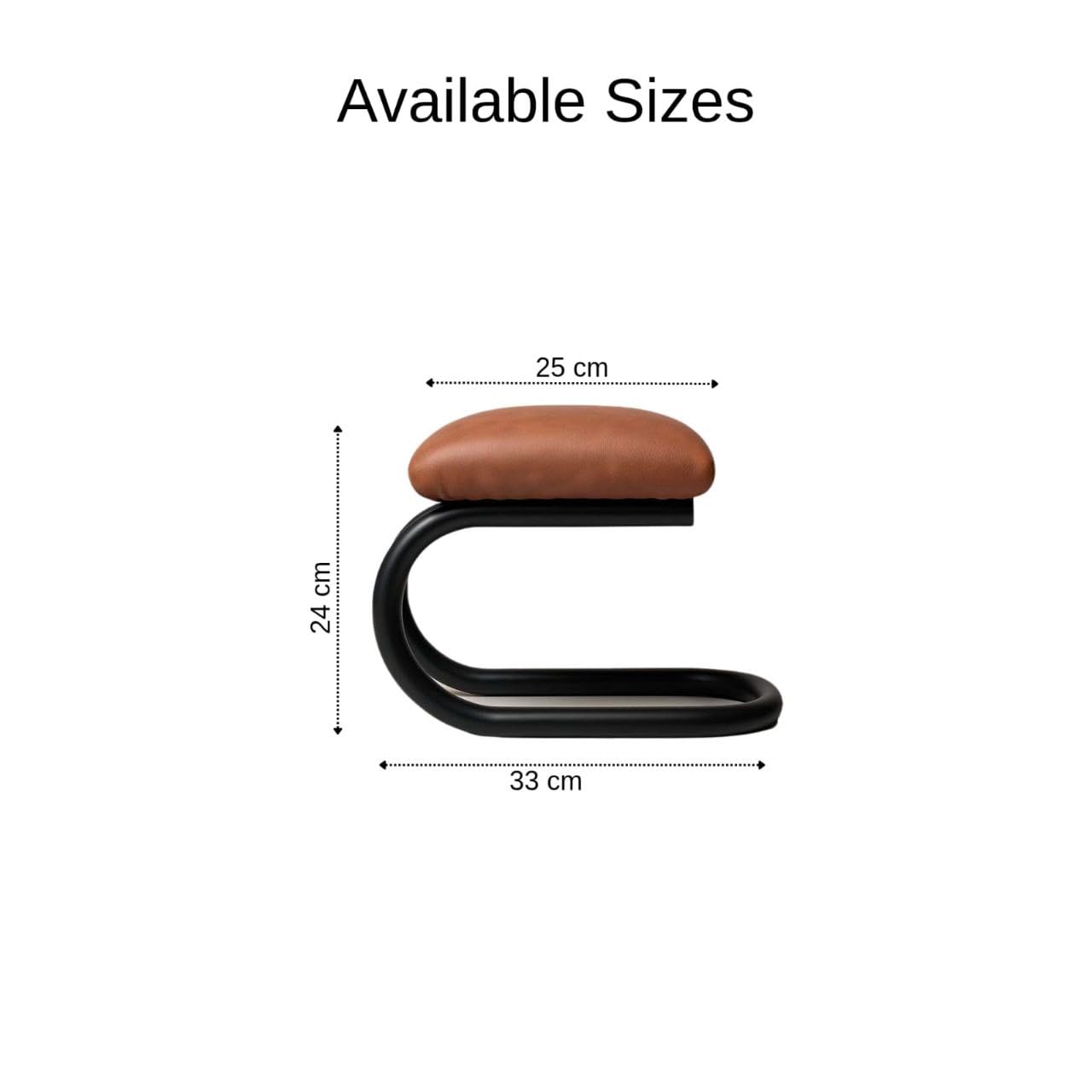 Ergonomic Sujood Stool for Prayer | Comfortable Islamic Knee Support Bench with Anti-Slip Base & Soft Padded Seat | C-Shaped Steel Frame | Namaz Support