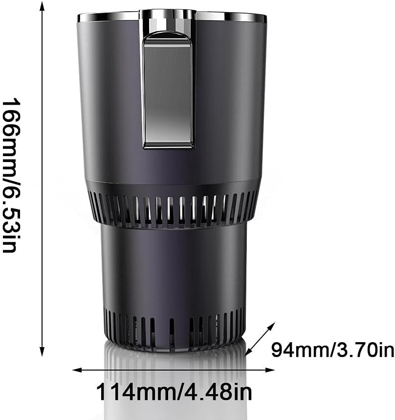 Smart Cup, 2 in 1 Car Drink Cooler Warmer, Car Coffee Cup Cooler Warmer, Personal Thermoelectric Cooling Cup, Mug Holder with Cooling and Heating Functions, Car Cooler Cup (Black)