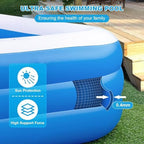 Inflatable Swimming Pool Indoor Outdoor PVC Swimming Pool Cartoon Thickening Swimming Pool for Toddler Kids Pool