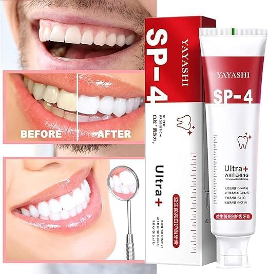 SP 4 Ultra Whitening Toothpaste, Teeth Cleaner, Advanced Whitening Formula for Stain Removal-50gm