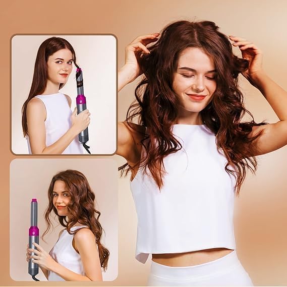 5 in 1 Multifunctional Hair Dryer Brush – Detachable Hot Air Styler with Curler, Volumizer, Straightener & Blow Dryer for Women, Negative Ion Technology