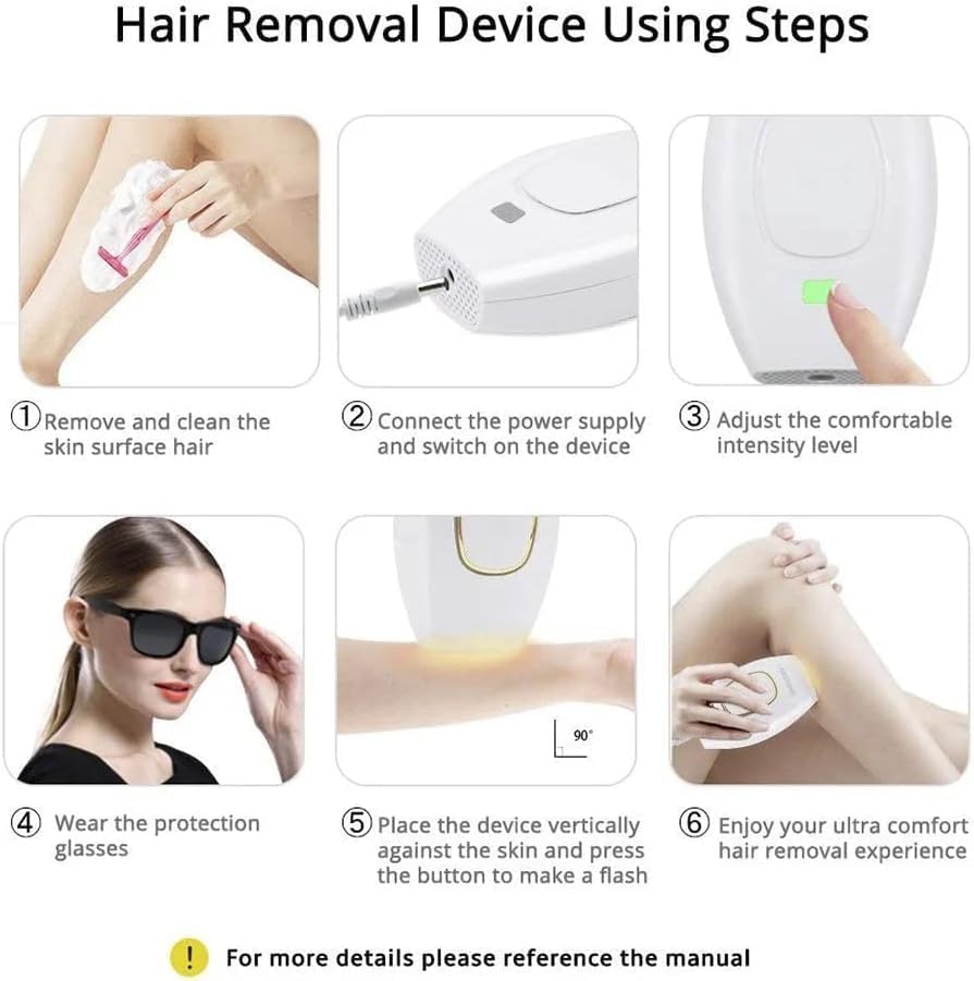 IPL Hair Removal Device, with 5 Energy Level,558,000 Flashes,3 Function, Laser Permanent Hair Remover Painless for Women and Men,Facial,Bikini,Body - White