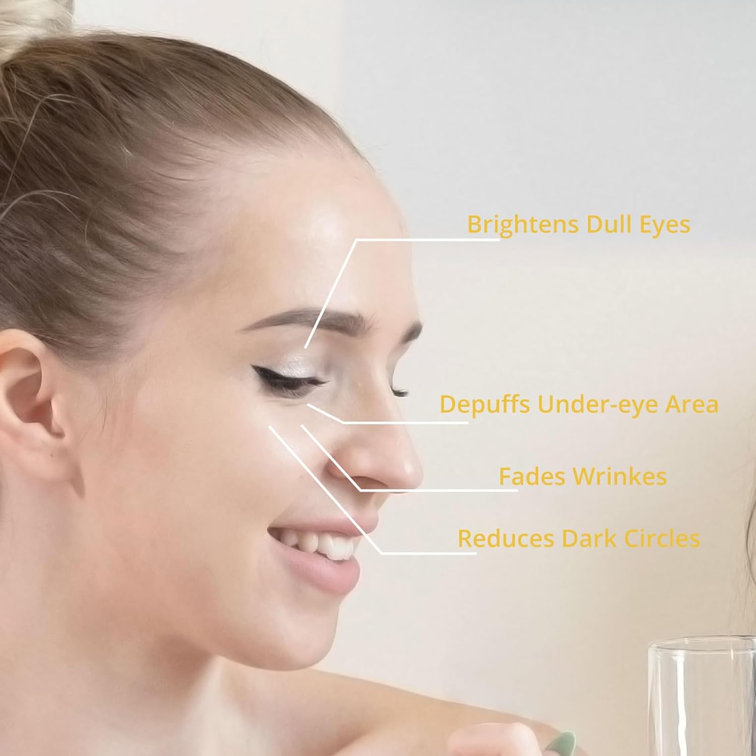 Turmeric Vitamin C Eye Cream,Eye Cream For Dark Circles, Puffiness, Crows Feet and Under Eye Bags with Vitamin C & Hyaluronic Acid for Fine Lines & Wrinkles & Brighten,All Skin Tones