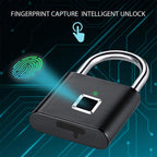 Fingerprint Padlock, One Touch Open Gym Lock for Locker, Sports, School & Employee Locker, Suitcase (No App, No Bluetooth & No Breaking into Troubled)