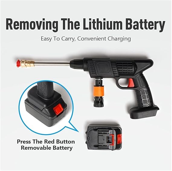 48V High-Pressure Water Sprayer, Car Washing Machine, 5M Range, Cordless Portable Electric Water High Pressure Washer Gun, Used For Car Washing, Floor Cleaning & Garden Watering