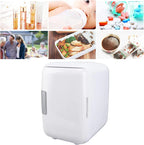 Mini car Fridge 4L Small Refrigerator Fast Cooling Portable with Heating And Cooling Box Detachable Partition, Durable Car Fridge for Skin Care, Cosmetics, Beverage, Food, for Home Office Car (blue)
