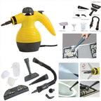 Portable Handheld Steam Cleaner 1000W Multifunctional High Temperature Pressurized Steam Cleaning Machine with 9PCS Accessory for Kitchen Sofa Bathroom Car Window,2 Nylon and 1 Copper Brush