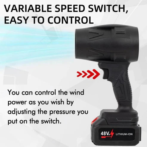 48V – Compact Lithium Turbo Blower with Handheld Power'' *TurboJet Mini Blower – 48V Lithium-Powered Handheld Air Force"