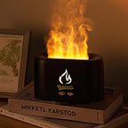 Flame Aroma Diffuser, 200ml Essential Oil Diffuser with Flame Effect, Ultrasonic Humidifier, Ultra-Quiet 30dB, Air Freshener for Home, Office, Bedroom, Yoga