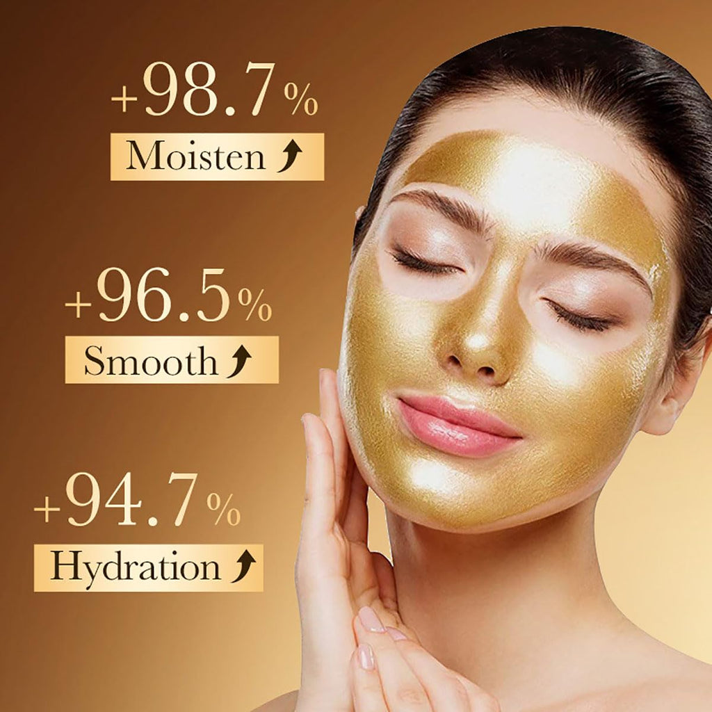 WEERSHUN Gold Peel-Off Mask, Peel Off Face Mask, Golden Exfoliating Mask, Gold Foil Peel Off Face Mask