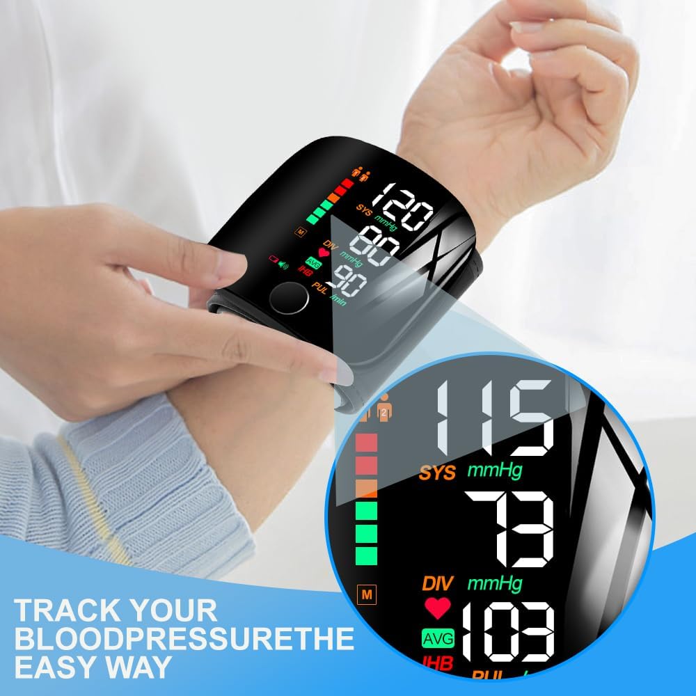 Touch Screen Blood Pressure Monitor, Backlit Display, USB-C Rechargeble -T-17