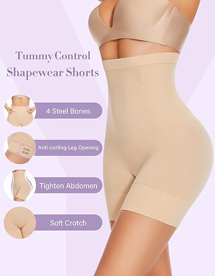 YADIFEN High Waist Shapewear for Women Tummy Control Knickers, Seamless Body Shaper for Women, Comfortable Fit Shapewear Shorts