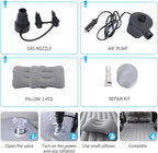 Car Inflatable Air Mattress Bed, Travel Mattress Bed with 2 Pillows & Air-Pump for SUV Back Seat, Universal Car Cushion Portable Floating Sleeping Pad Car Air Bed for Home Hiking Camping