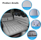 Car Inflatable Air Mattress Bed, Travel Mattress Bed with 2 Pillows & Air-Pump for SUV Back Seat, Universal Car Cushion Portable Floating Sleeping Pad Car Air Bed for Home Hiking Camping