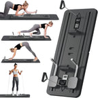 Foldable Pilates Reformer Set 5-in-1 Multifunctional Sliding Board with Resistance Bands & Timer, Core Trainer Ab Machine Fitness Equipment for Home Gym, Women & Men - All Levels(Beginner to Advanced)