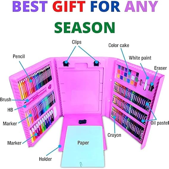 208 PCS kids Art set with Free Tesla Toy Pickup😍😮