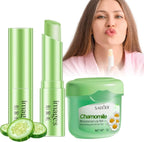 Duo Bright Moisturizing Lip Balm Repairing Mask Dry Lips Lip Lip Butter Strawberry Peach Facial Care Moisturizing Lip Balm Lips (Pack 3)