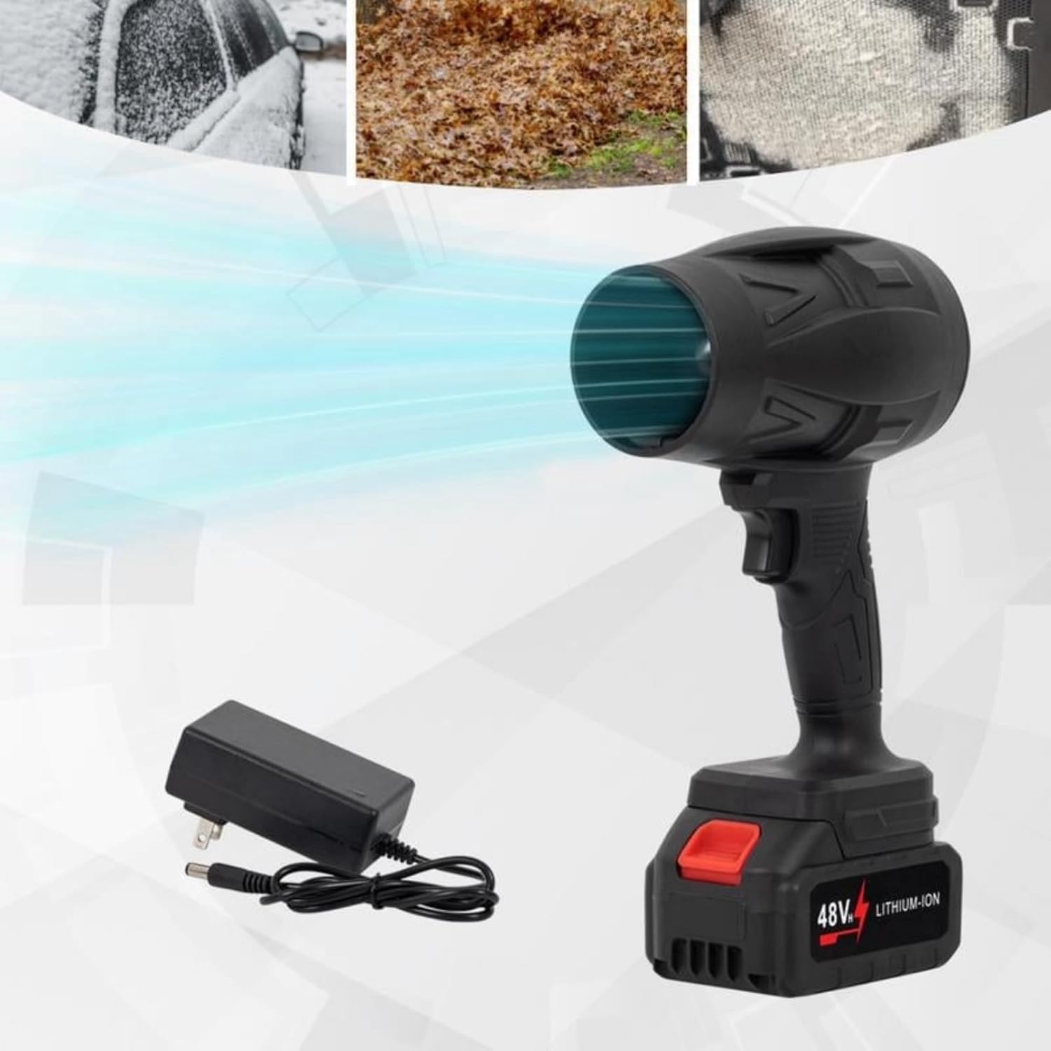 48V – Compact Lithium Turbo Blower with Handheld Power'' *TurboJet Mini Blower – 48V Lithium-Powered Handheld Air Force"