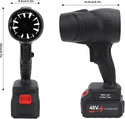 48V – Compact Lithium Turbo Blower with Handheld Power'' *TurboJet Mini Blower – 48V Lithium-Powered Handheld Air Force"