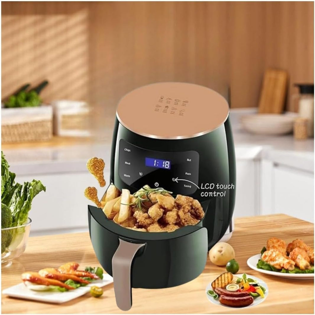 Air Fryer Digital 6L - Rapid Air Convection Technology Cooker, Black Toaster Oven Combo for Oil-Free Cooking, Large Capacity with Smart Controls