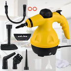 Portable Handheld Steam Cleaner 1000W Multifunctional High Temperature Pressurized Steam Cleaning Machine with 9PCS Accessory for Kitchen Sofa Bathroom Car Window,2 Nylon and 1 Copper Brush