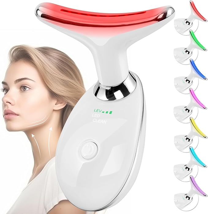 Face Massager Against Wrinkles, Face Beauty Device with 3 Modes, 45°C V Face Beauty Meter Face Device for Skin Tightening & Lifting EMS Face Massage for Women Men V Shape Face Massager Device