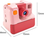 Dickly Kids Camera Instant Print Practical Birthday Gifts Small Multifunction Stable Camera for Ages 3+ Kids, Pink