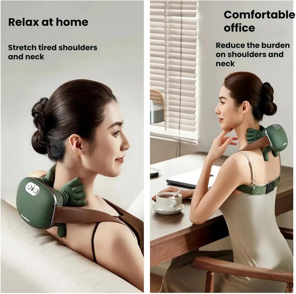 Siaasoo Neck &Shoulder Massage Master - Shiatsu Kneading with Heat, Deep Tissue Relief, Quiet Comfortable, Suitable for Men & Women