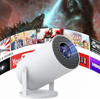 Mini Projector, Portable Projector Support 4K+, Bluetooth5.0, WiFi6, Smart Projector Compatible With Android13.0/TV Stick/HDMI/USB/TF/Audio,Home Cinema, HY300 Pro