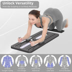 Foldable Pilates Reformer Set 5-in-1 Multifunctional Sliding Board with Resistance Bands & Timer, Core Trainer Ab Machine Fitness Equipment for Home Gym, Women & Men - All Levels(Beginner to Advanced)