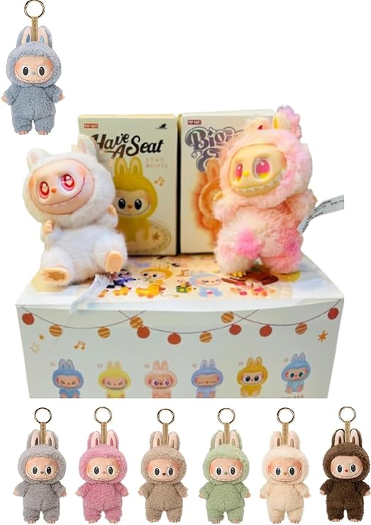 Random blind box labu the monster keychain 17 cm pack of 1. fashion school beg back pack bubu