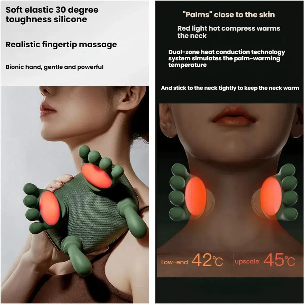 Siaasoo Neck &Shoulder Massage Master - Shiatsu Kneading with Heat, Deep Tissue Relief, Quiet Comfortable, Suitable for Men & Women