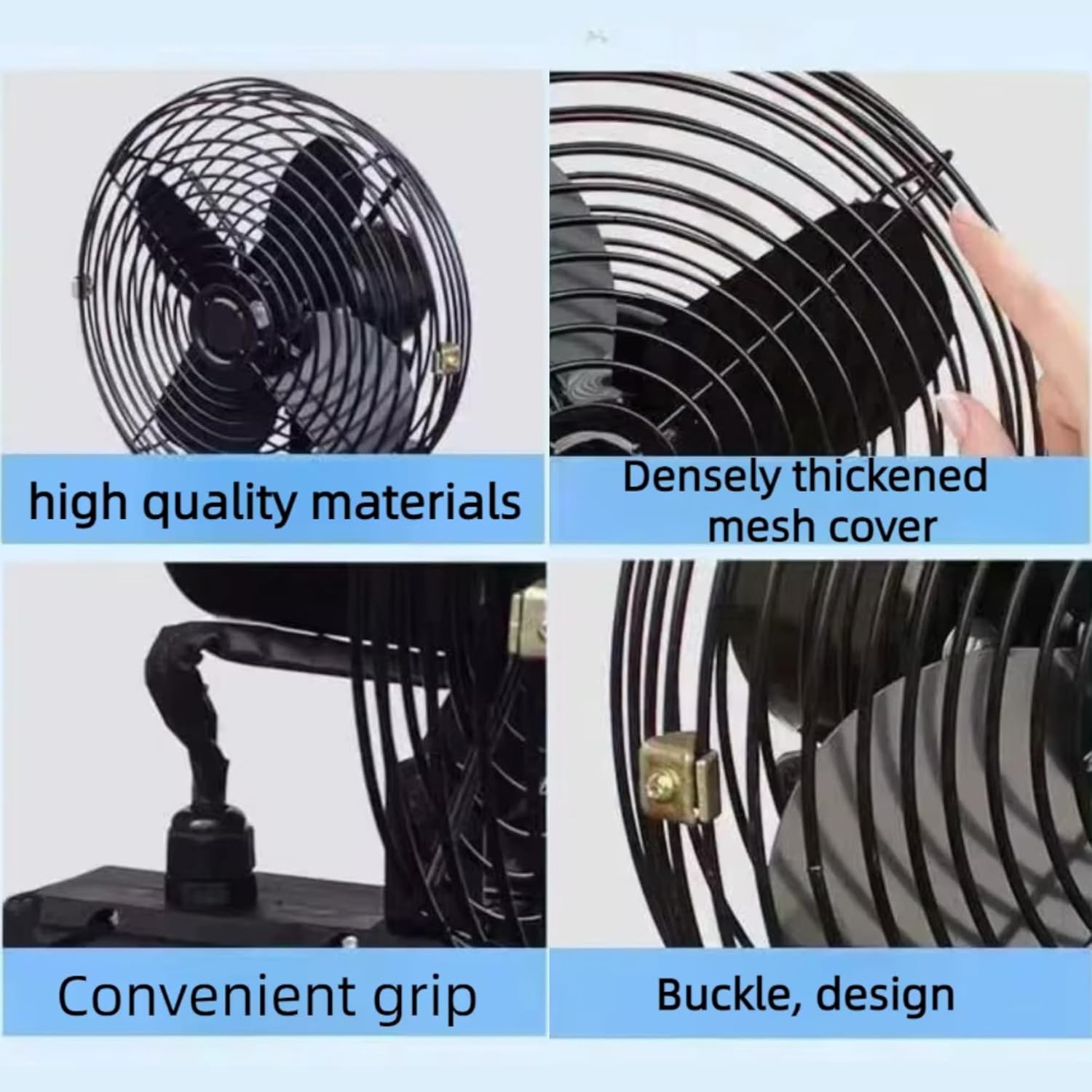 Portable Camping Fan, 21V Lithium Battery-Powered, Strong Wind, Low Noise, 48Vf MAX
