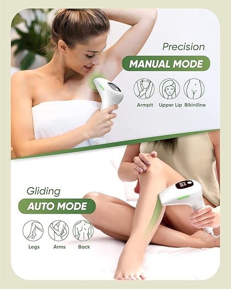 Laser Hair Removal Device, Pulse light hair removal device at home 500,000 flashes, Permanent Laser Hair Removal for women and men, Painless hair removal device for armpits, legs, arms