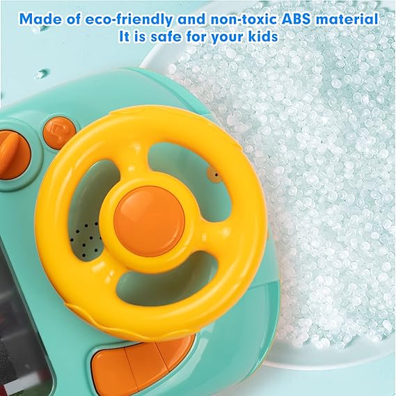 Simulation Driving Steering Wheel Musical Steering Wheel Toys for child, Toddler Simulated Driving Racing Car Game with Sound Age 3+ Year Old, Interactive Educational Learning Race Car Toy for Boys