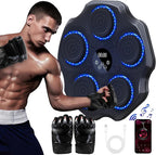 Music Boxing Machine, LED Electronic Music Boxing Machine with Boxing Gloves, 9 Speed Modes and Counting Mode Supports Bluetooth, Gift for Adults and Children Exercise