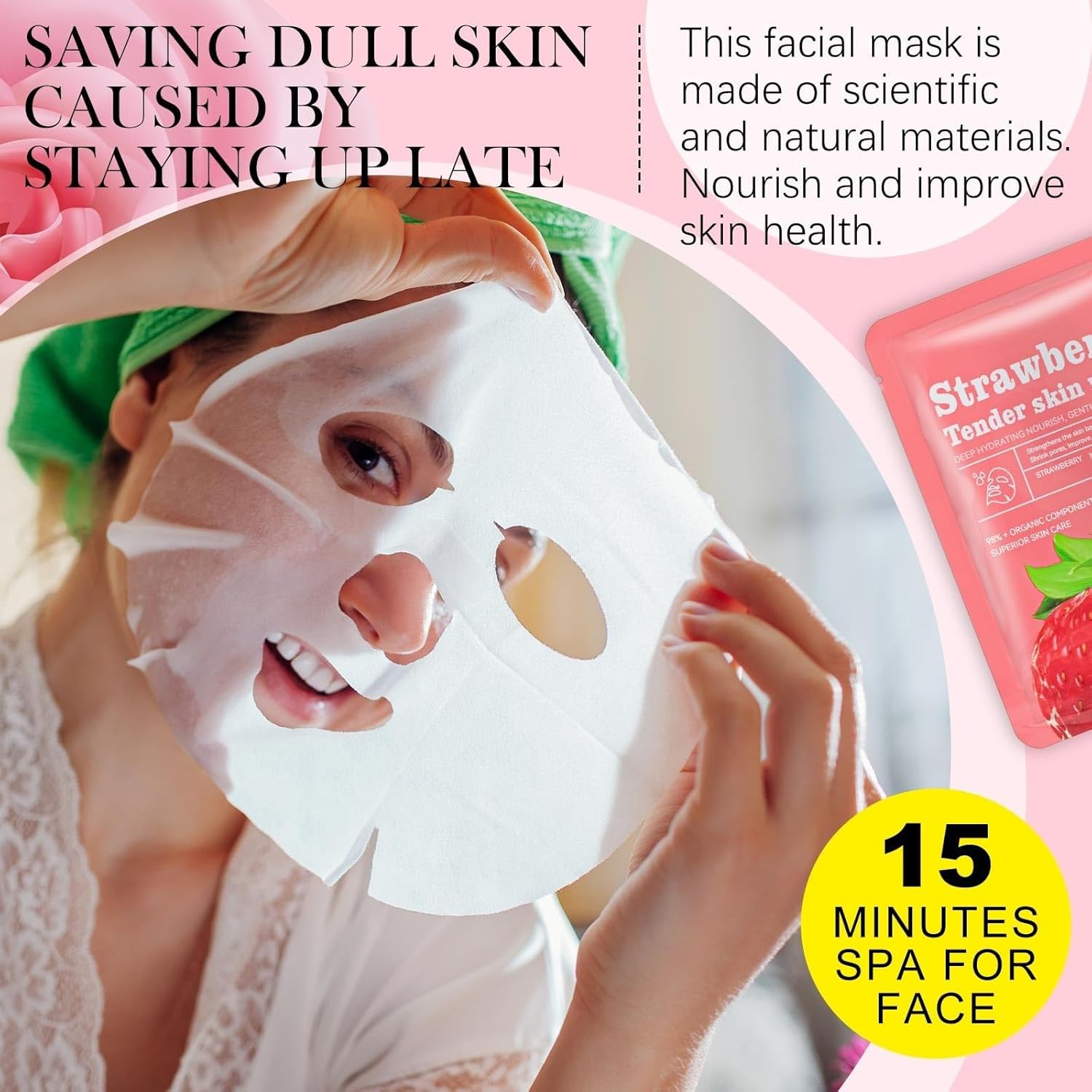 Face Masks Skincare, Exquisite Beauty Plant Fruit Facial Skin Care&Moisturizing Facial Moisturizing Self Care Facial Women'S Home Spa Skin Care，2024 New Combo Fruit Plant Essence Face Masks, 25 ml