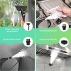 Handheld Pressurized Steam Cleaner with 6 pcs Accessories, Portable Steamer for Cleaning, Steam Cleaner for Home Use, Steamer for Cleaning Car, Furniture, Floor (White, AE Plug)