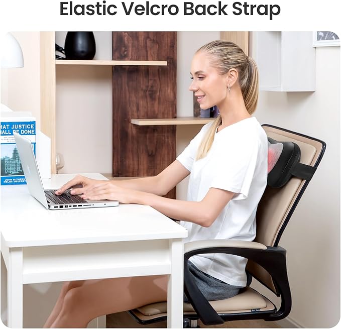 PureHeal Neck Massager with Heat, Shiatsu Massage Pillow with Deep Tissue Kneading for Shoulders Lower Back Leg Calf Body Muscle, Gifts for Mom Dad at Car Home Office Chair