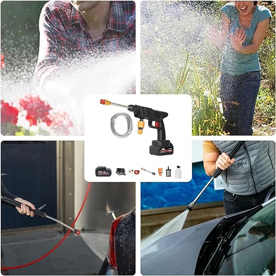 48V High-Pressure Water Sprayer, Car Washing Machine, 5M Range, Cordless Portable Electric Water High Pressure Washer Gun, Used For Car Washing, Floor Cleaning & Garden Watering