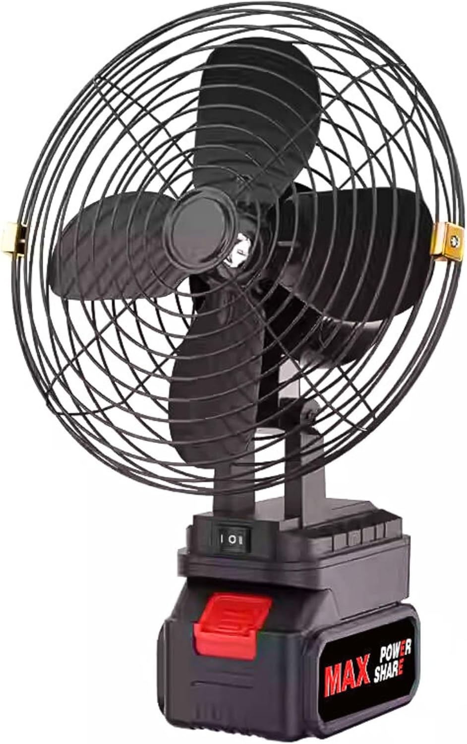 Portable Camping Fan, 21V Lithium Battery-Powered, Strong Wind, Low Noise, 48Vf MAX