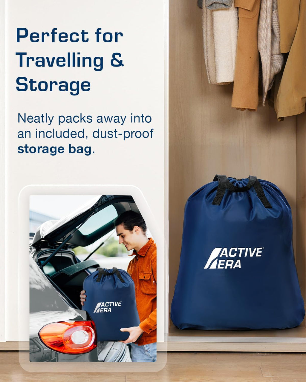 Premium King Size Air Bed with Advanced Support System and Built-In Electric Pump - Raised 33cm Inflatable Mattress & Guest Bed for Camping, Moving, Travel