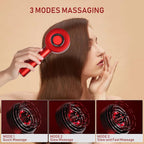 Electric Scalp Brush Scalp Care Hair Care Scalp Serum Can Be Used Red LED Waterproof Rechargeable Cordless with storage bag, Portable Deep Massager For Hair & Head Relax