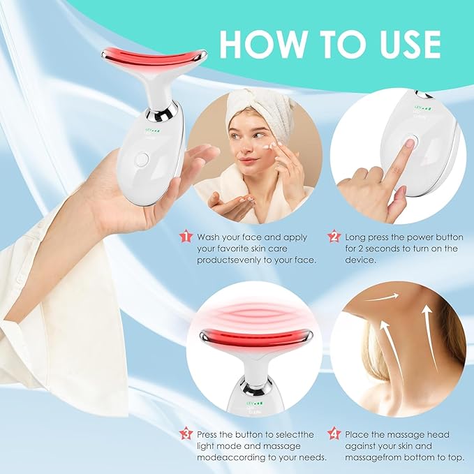 Face Massager Against Wrinkles, Face Beauty Device with 3 Modes, 45°C V Face Beauty Meter Face Device for Skin Tightening & Lifting EMS Face Massage for Women Men V Shape Face Massager Device