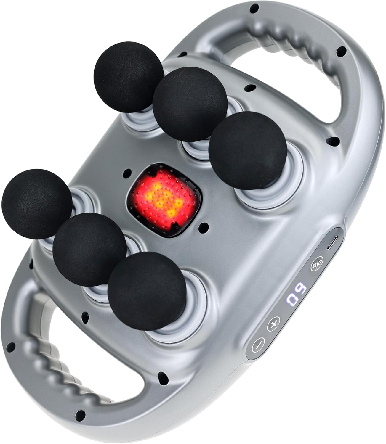 Auerllcy 6-Head Massage Gun, Professional Handheld Massager with Adjustable 9 Modes & Intensities, for Back/Legs/Waist/HIPS Full Body Muscle Relaxation Pain Relief